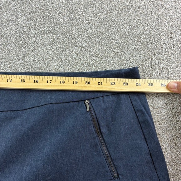 Lane‎ Bryan Womens Pants Size 28W Blue Zip Pocket Cropped Casual Stretch Career - Picture 2 of 8
